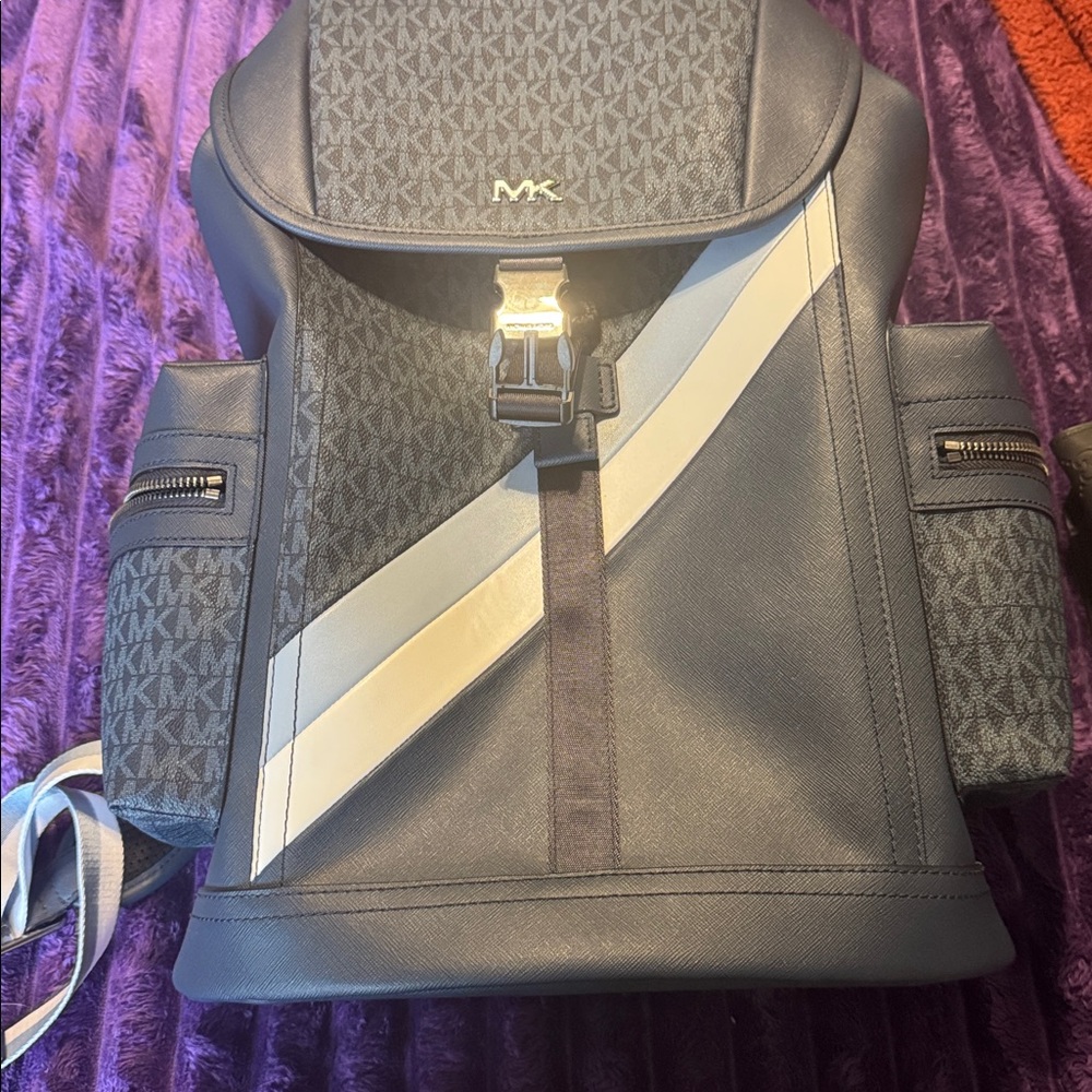 Michael Kors Black and Cream Backpack